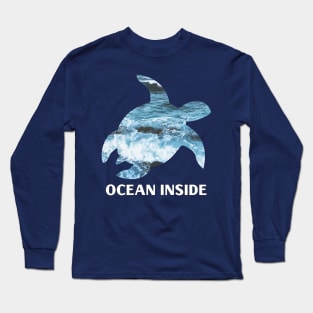 Ocean inside, sea turtle design Long Sleeve T-Shirt